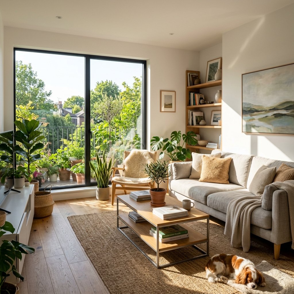 Bright sunny living room